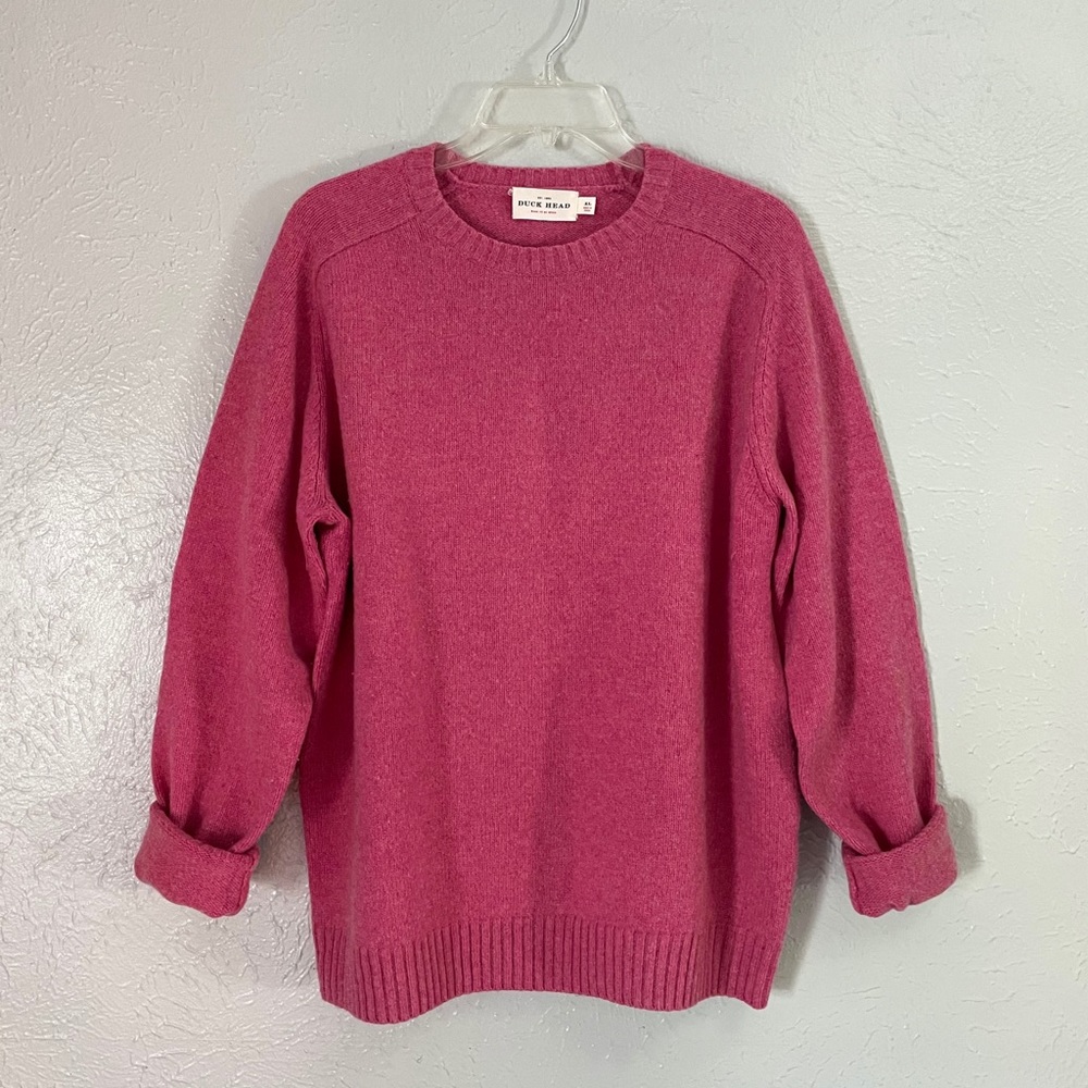 Duck Head Rose Pink Wool Knit Sweater